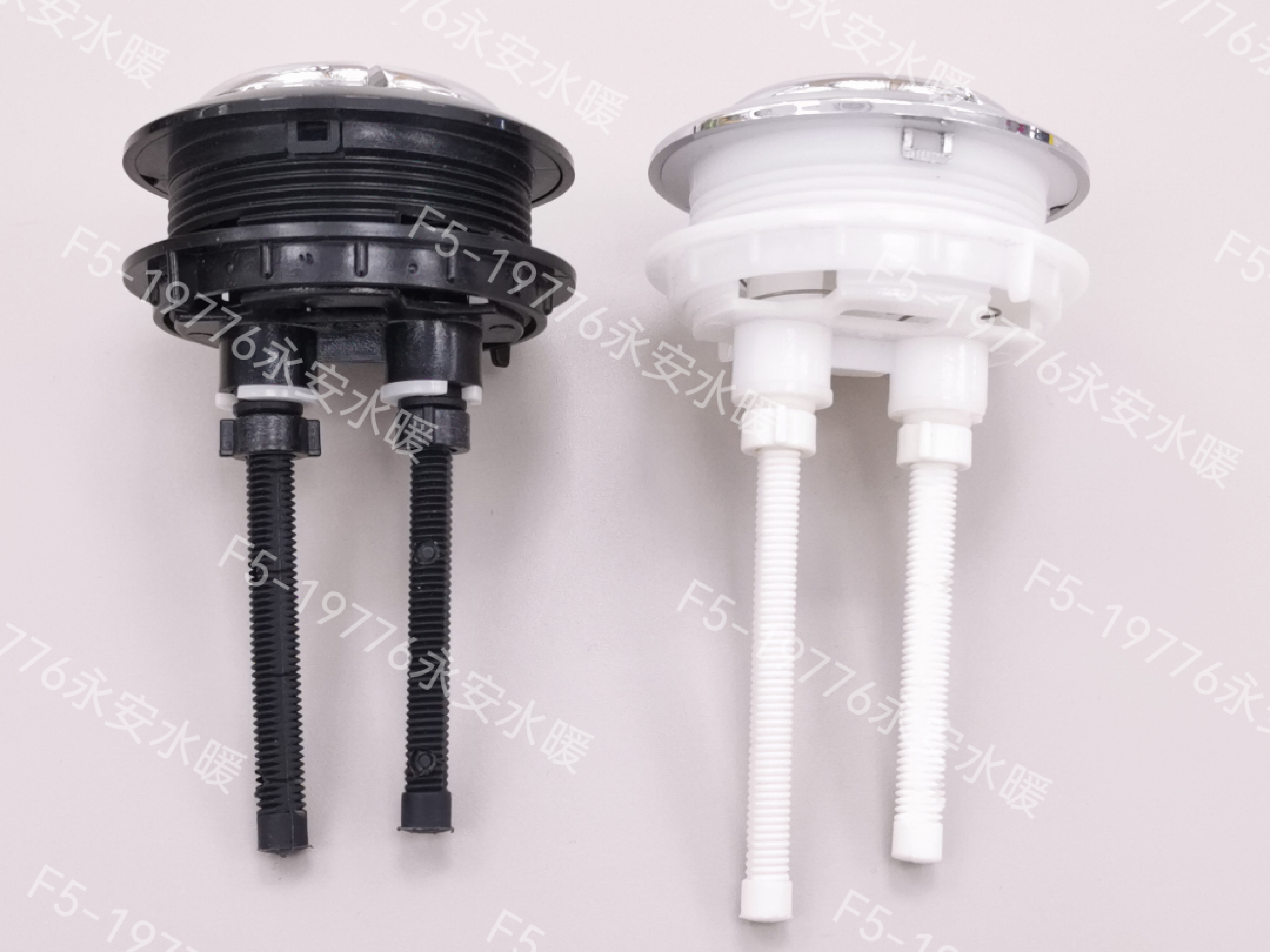 马桶水箱配件冲水按钮大面双按细节图