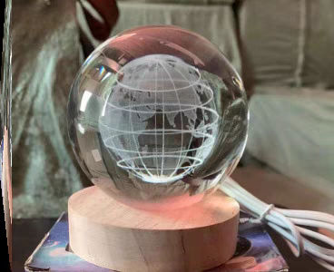 送地理老师的礼物球内雕桌面小夜灯摆件玻璃球装饰儿童节礼物生日详情图3