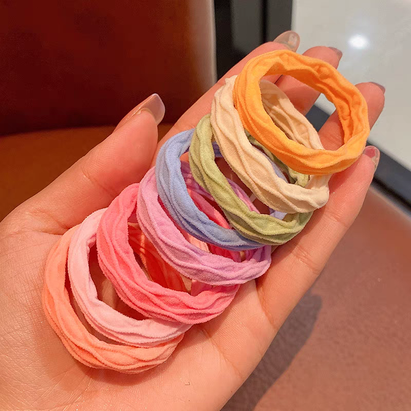 Children's colorful hair bands do not damage hair. High ponytail hair tie. High elasticity and durability. Hair accessory rope. Simple and high-quality hair tie for women detail image 3