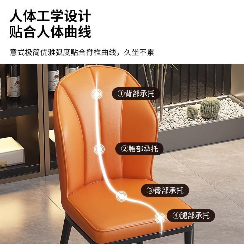 Nordic light luxury dining chairs, home stools, simple makeup tables and chairs, light luxury iron dining tables and chairs for restaurants and hotels details Picture