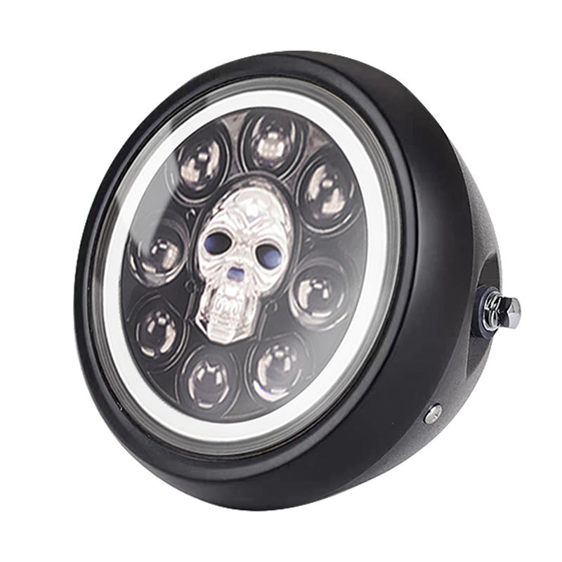 Motorcycle general 5.75 "LED headlight Headlight lens headlight metal lamp housing mounting bracket full figure