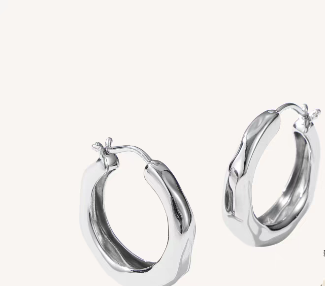 玫瑰金磨砂耳钉 独特饰品 精致耳环 时尚耳饰 优雅女士