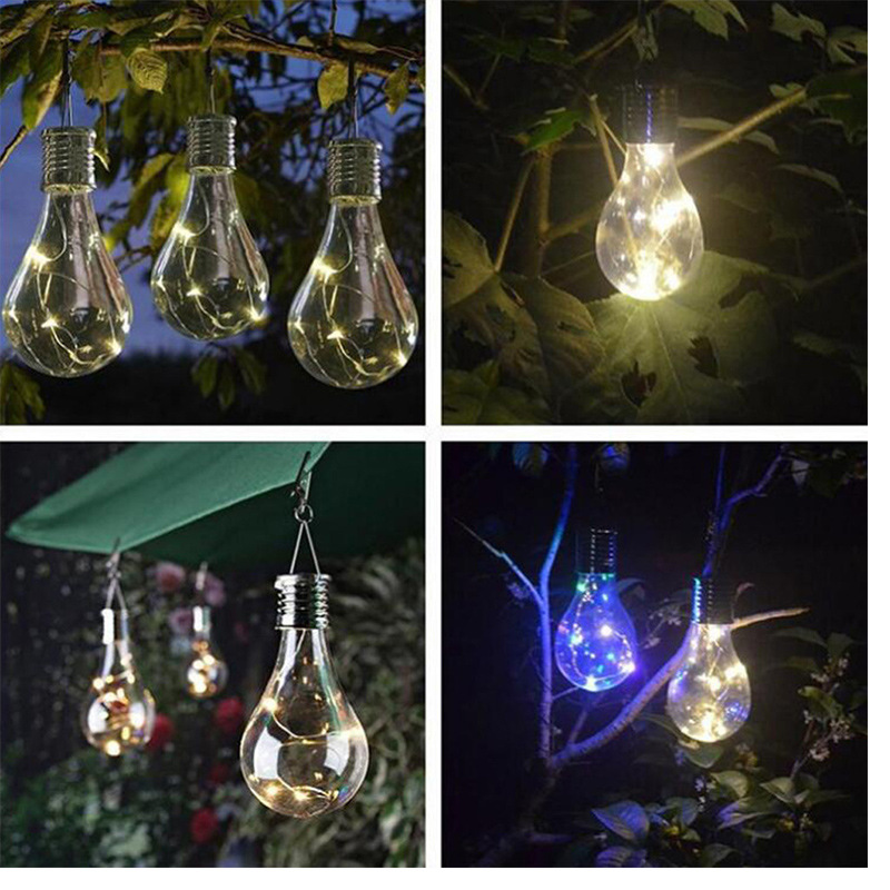 Led Festive Colored Hanging Lights Chandeliers Garden Decoration Solar Lawn Lights Environmental Protection And Energy Saving Outdoor Lighting Led Colored Light Bulbs Solar Light Source Solar Panel Patio Lights details Picture