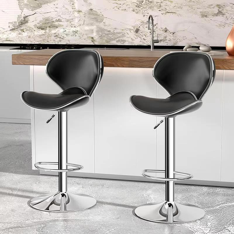 Nordic light luxury bar stools, adjustable and rotatable comfortable high stools, high-end bar stools for home use in milk tea shops and coffee shops Specification image