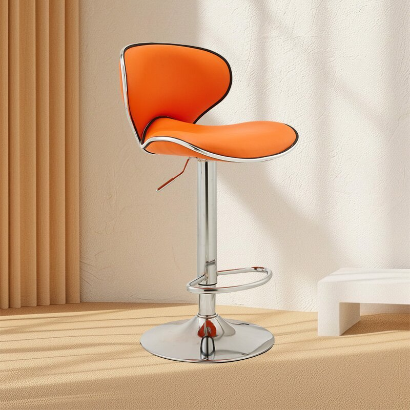 Nordic light luxury bar stools, adjustable and rotatable comfortable high stools, high-end bar stools for home use in milk tea shops and coffee shops Item Picture