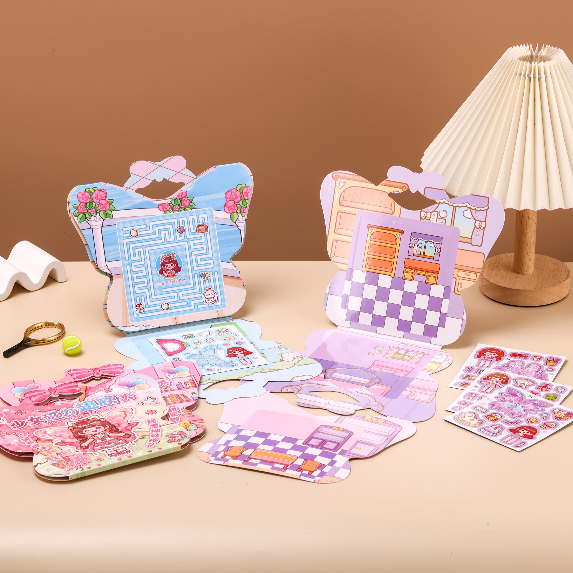 Cartoon magnetic quiet book no need for cutting 4 designs of teenage girl laser slayer butterfly Magnetic quiet book fridge magnets Application Scenario