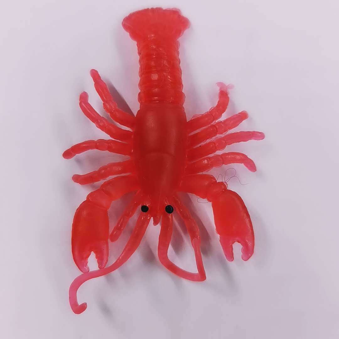 软胶5㎝小龙虾外贸仿真玩具 浮水动物模型TPR现货批发细节图