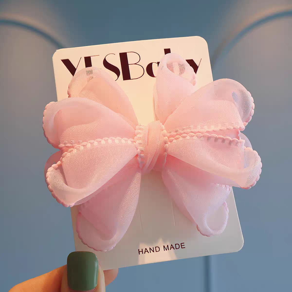 Satin bow clip for the back of the female head, fluffy and voluminous, ponytail clip, high-end and elegant hair clip Item Picture