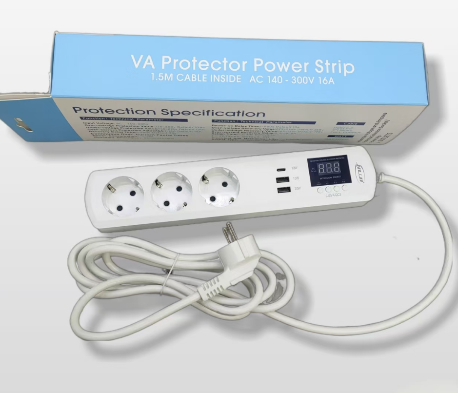 Protector de producto electrotécnico euro plug con USB+typeC details Picture