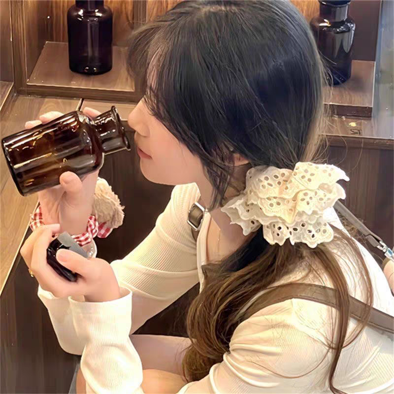 Korean-style women's splicing headwear, hair accessories, hair bands and hair ties with an integrated design, exquisite hair bands and hair accessories, hand-woven fashionable hair accessories, hair bands and hair ties Specification image