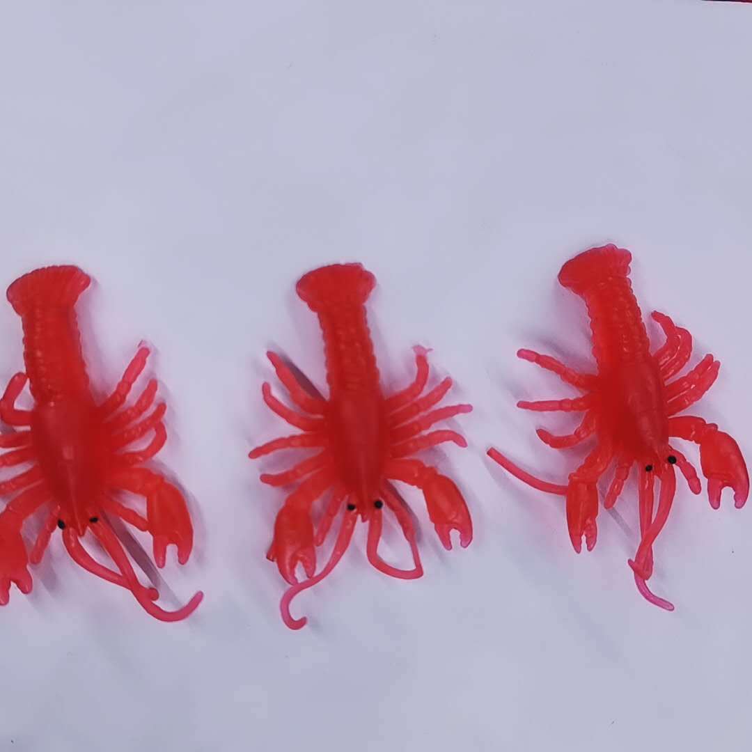 软胶5㎝小龙虾外贸仿真玩具 浮水动物模型TPR现货批发产品图