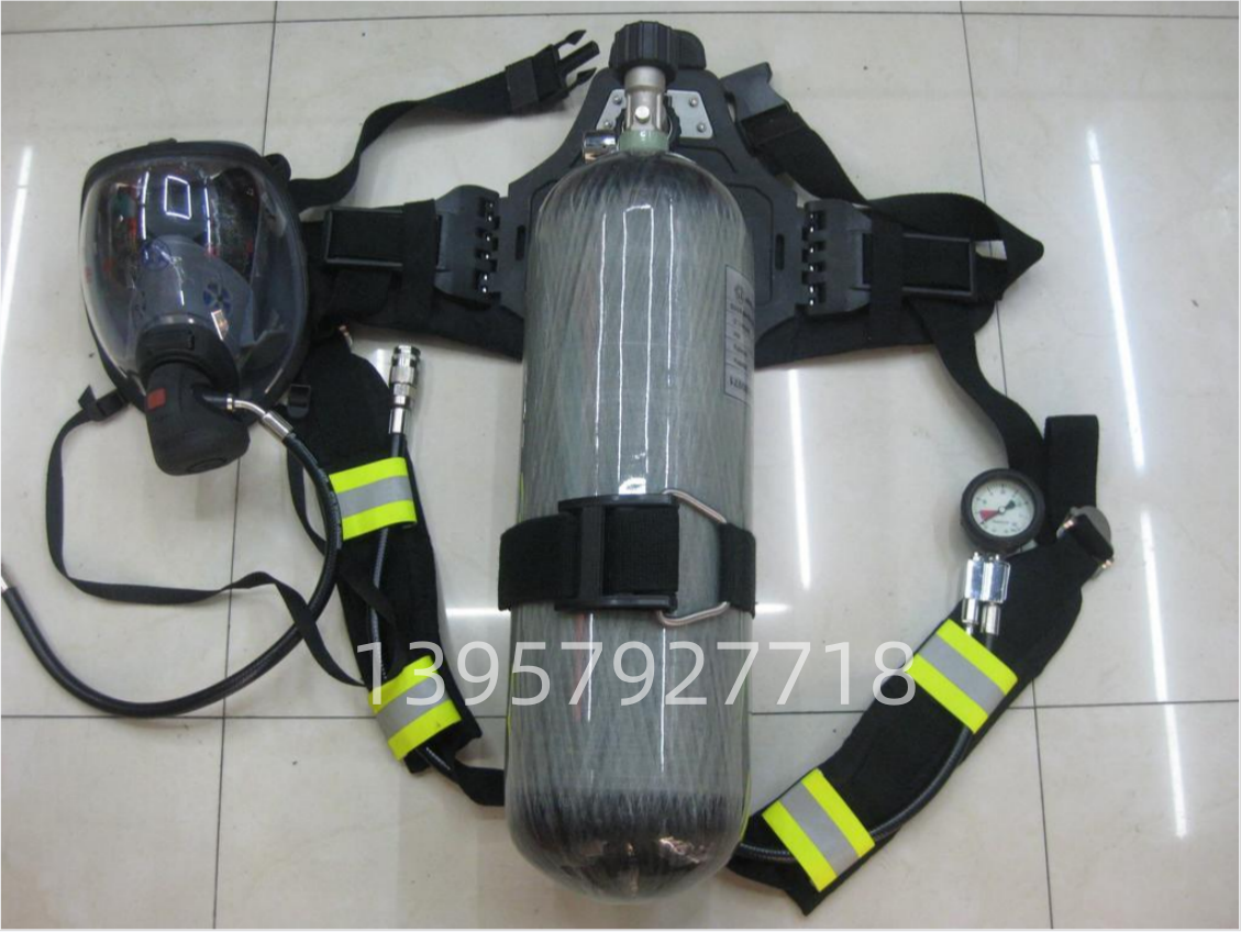 空气呼吸器Air breathing apparatus  6.8碳钎维气瓶空气呼吸消防器材便捷消防空气呼吸器 呼吸面罩