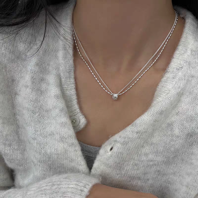 项链/珍珠/珍珠项链/银饰/钛金项链细节图