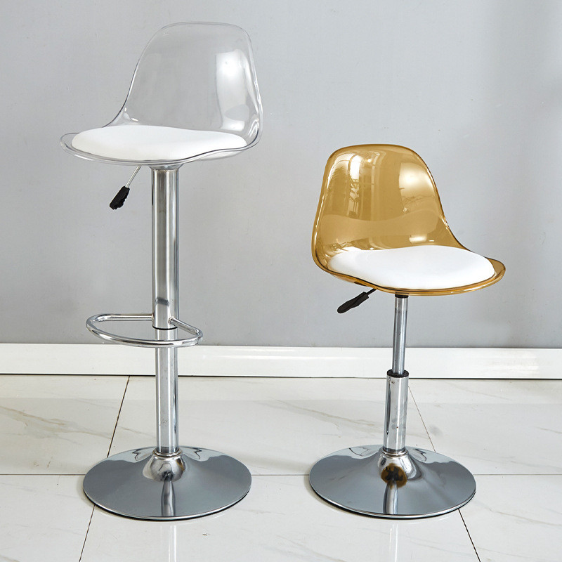 Modern and simple bar stools, cash register front desk adjustable backrest chairs, height-adjustable high bar stools, fashionable