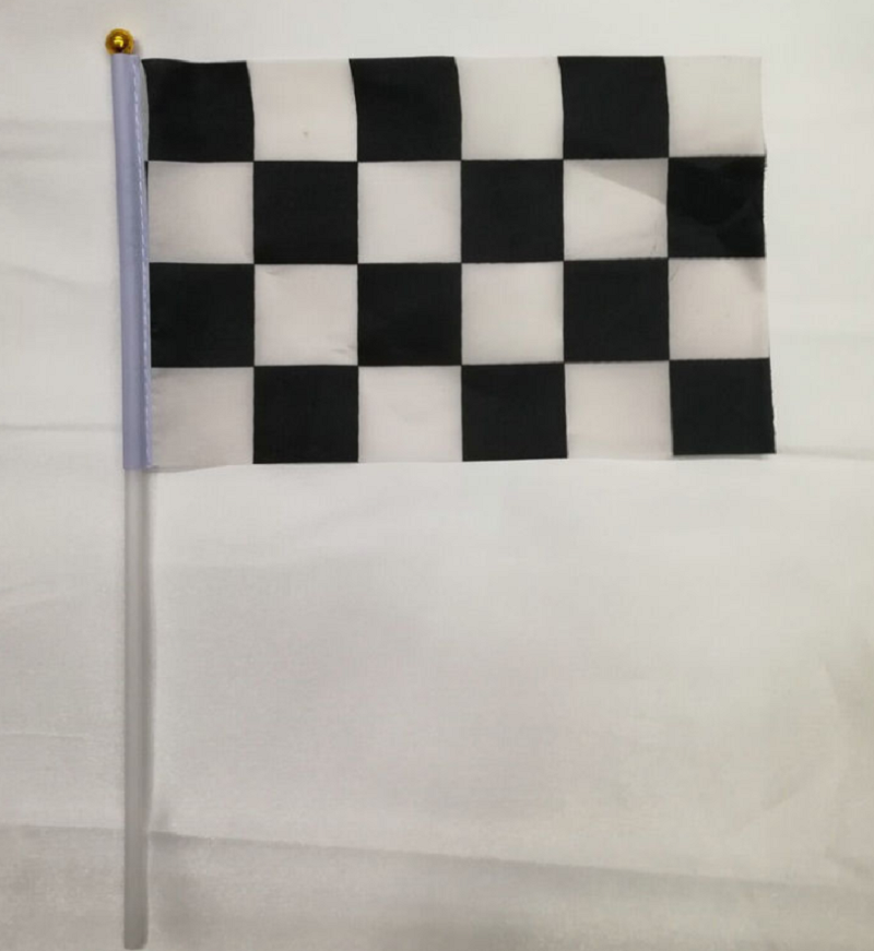 f1赛车旗黑白格子旗赛车发令旗 发车旗赛车手摇旗