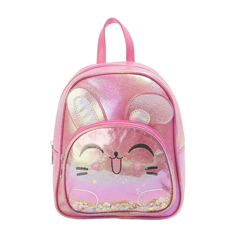 大尾貓兔子亮片雙肩潮流書包時尚休閑可愛萌趣幼兒園公主女童包女寶寶迷你雙肩包