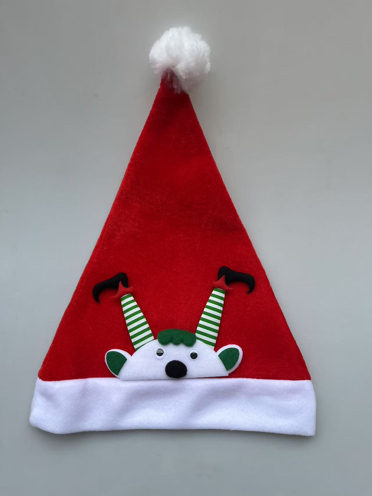 圣诞帽儿童成人雪人老人鹿长绒毛鹿角造型装扮帽圣诞节装饰礼品细节图