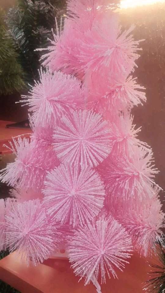 A 60CM pink velvet pine needle sapling Specification image