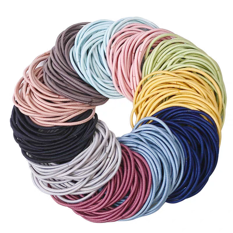 Exquisite hair accessories, hair ties, elegant hair accessories, essential hair care tools for ladies, Korean popular basic style, leather bands, hair ties Item Picture