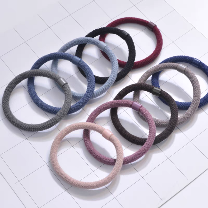 Exquisite hair accessories, hair ties, elegant hair accessories, essential hair care tools for ladies, Korean popular basic style, leather bands, hair ties