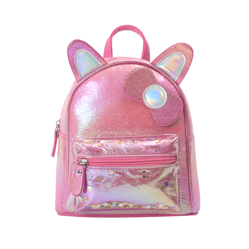 A cute, waterproof, lightweight, fashionable and casual backpack for kindergarten girls in the style of a princess with a big tail cat