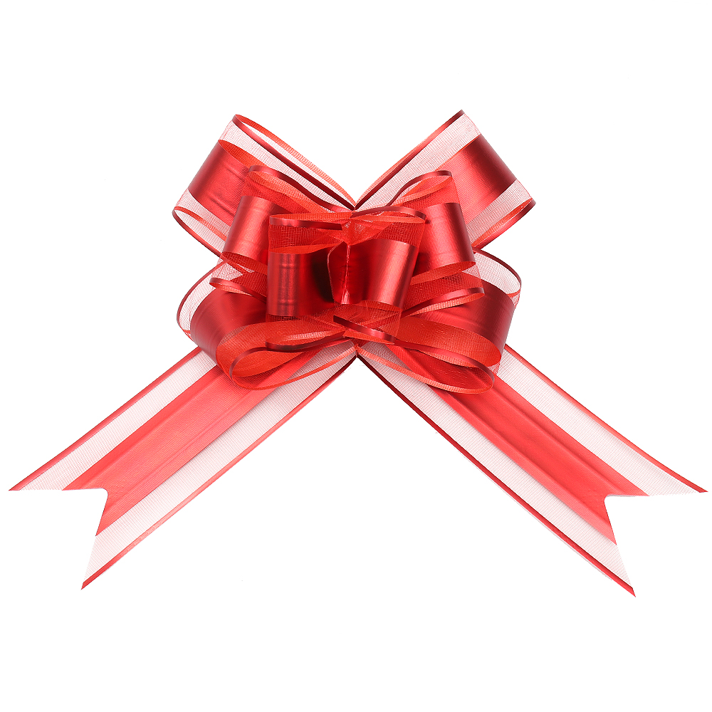 纱网拉花热卖大红酒红，婚车婚礼现场装饰，车后视镜门把手拉花结婚用拉花细节图