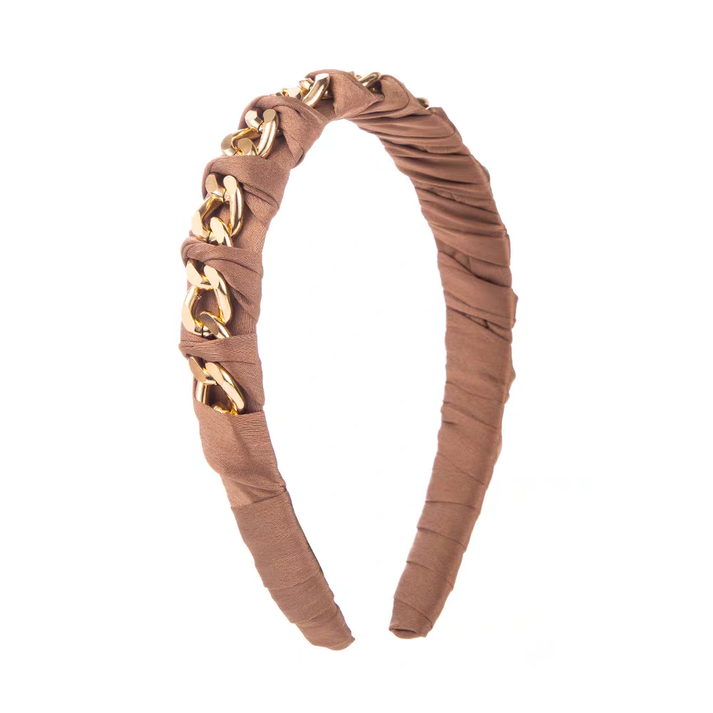 Wholesale of new Korean style fashionable and elegant hair bands, versatile and high-end alloy chain hair accessories, hand-woven headbands Application Scenario