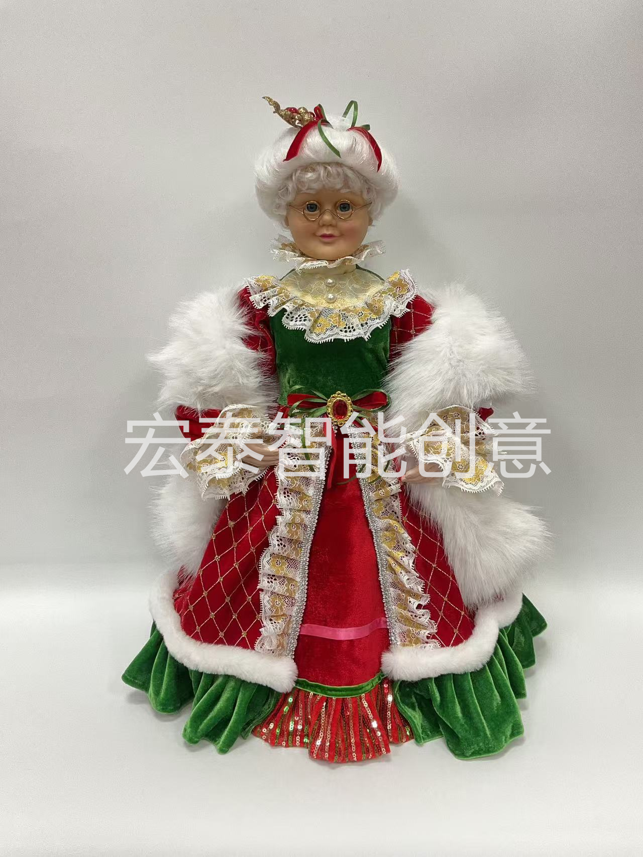 Grandma Christmas glasses, Old Lady Christmas ornaments, Christmas gifts, Christmas decorations, Christmas plush dolls pic 1