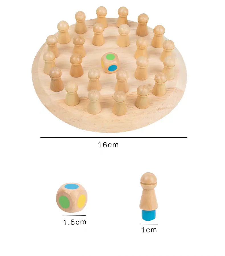 Children's educational thinking, color, solid wood memory, chessboard, concentration training, parent-child interactive tabletop toys, game toys, children's cartoon toys, parent-child cartoon toys detail image 8