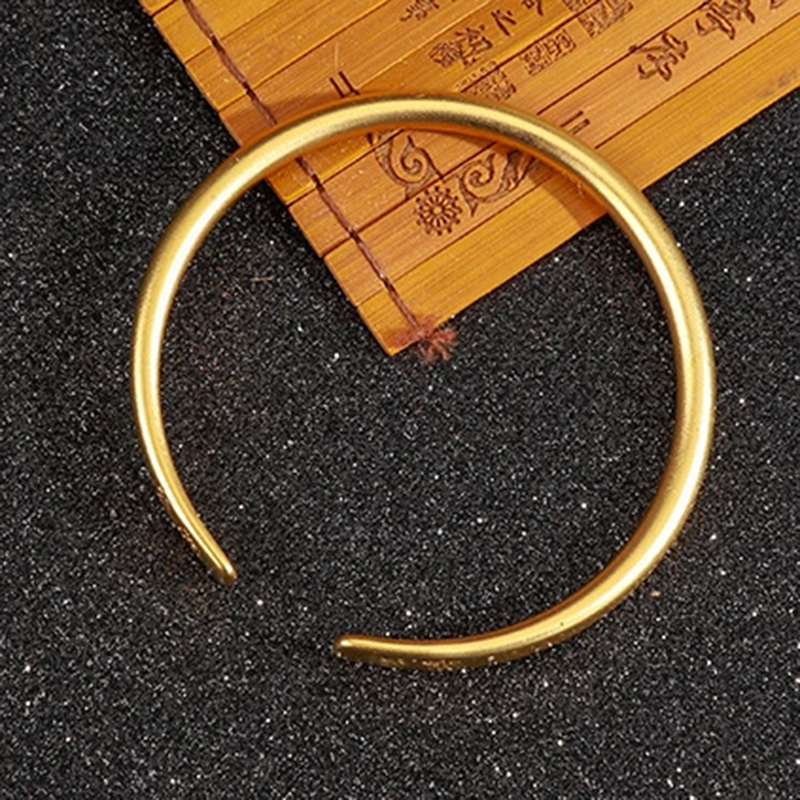 Peace and Joy, ancient method inheritance bracelet, elegant and noble, ethnic style, Vietnamese sand gold bracelet, lucky blessing accessory, copper gold-plated bracelet, sand gold Athena accessory Specification image