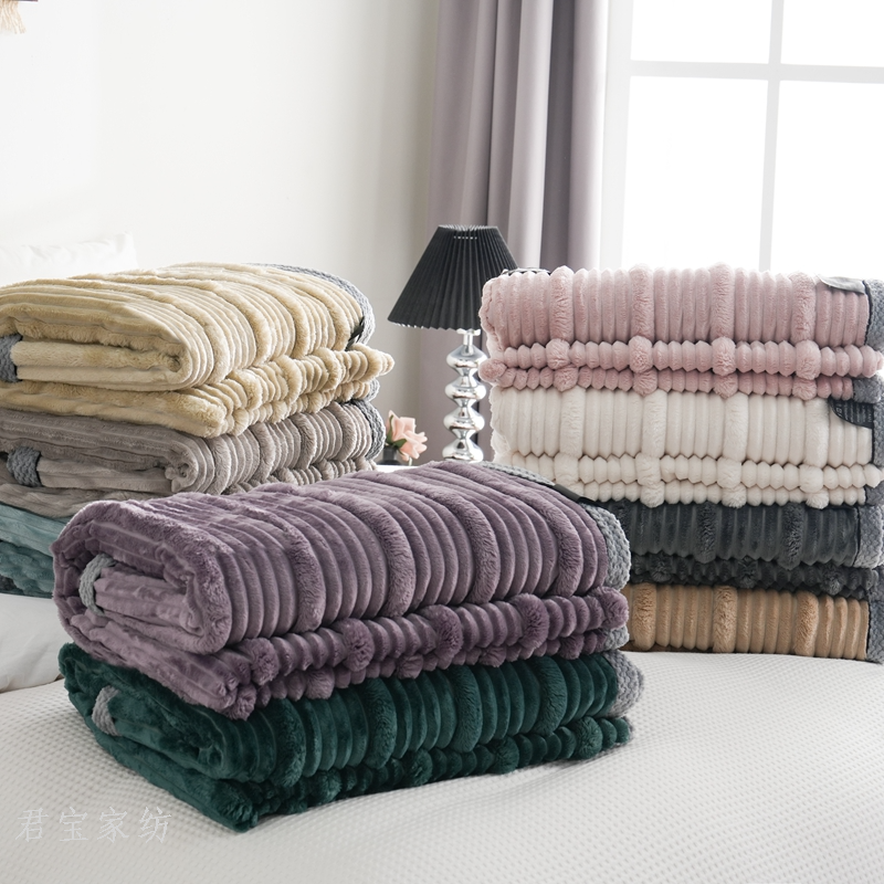 Junbao Dyeing and Printing's mother and child drawn blanket is available for wholesale in large quantities for foreign trade export Item Picture