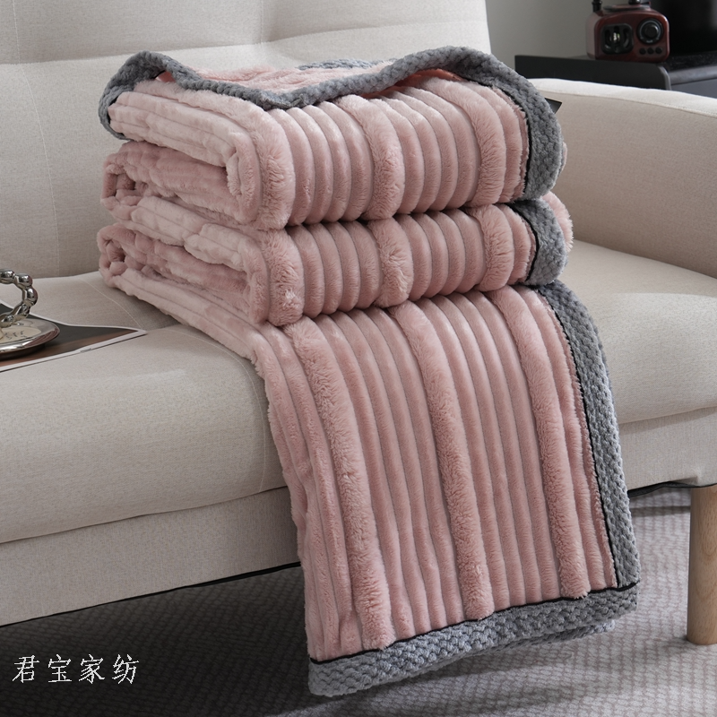 Junbao Dyeing and Printing's mother and child drawn blanket is available for wholesale in large quantities for foreign trade export Specification image