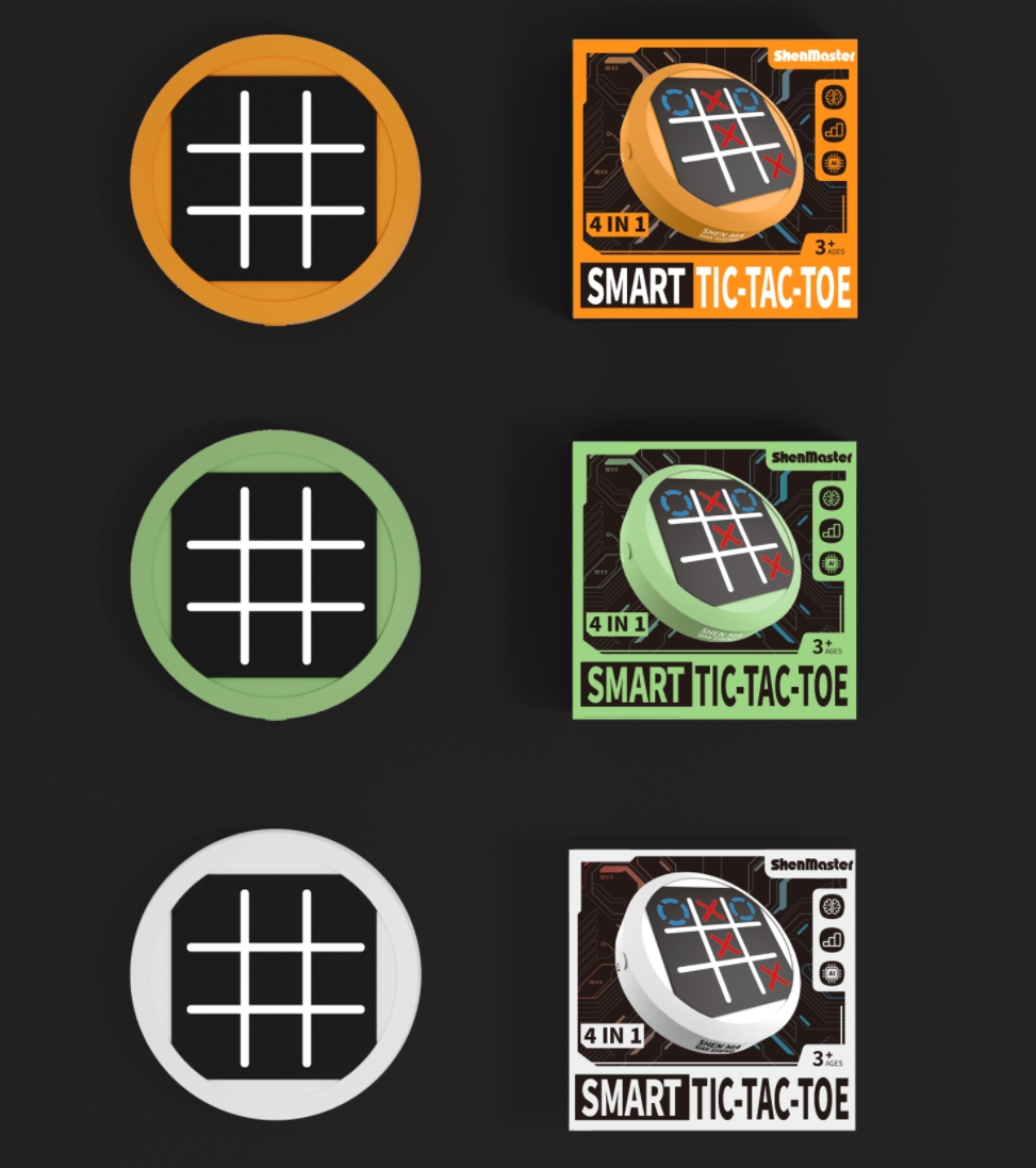 佳趣8811智能井字棋SmartTic-Tac-Toe电动黄绿白三色3个型号电动益智类玩具