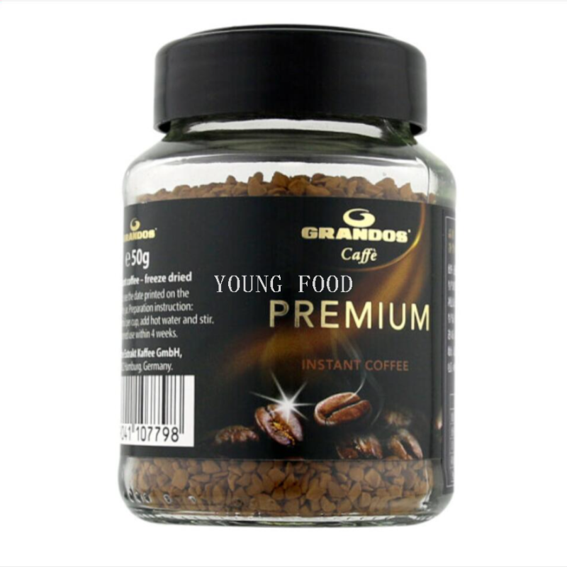 包邮！哈喽每天进口零食饮料德国格兰特柏瑞姆冻干速溶黑咖啡50g