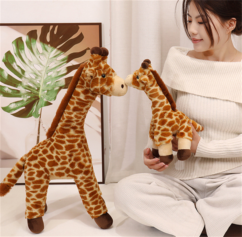 Realistic giraffe plush toy doll factory direct delivery