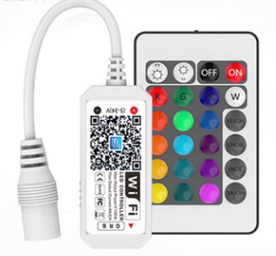 智能家居灯控制器 灯摇控器遥控开关 迷你wifi RGB LED 376控制器灯摇控器