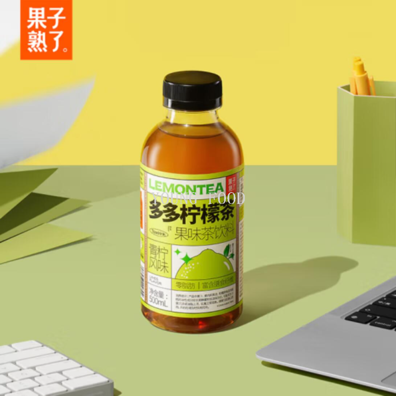 包邮！哈罗每天水果茶果风味茶饮手办休闲零食多多柠檬茶500ml