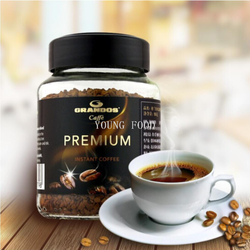 包邮！哈喽每天进口零食饮料德国格兰特柏瑞姆冻干速溶黑咖啡50g详情9