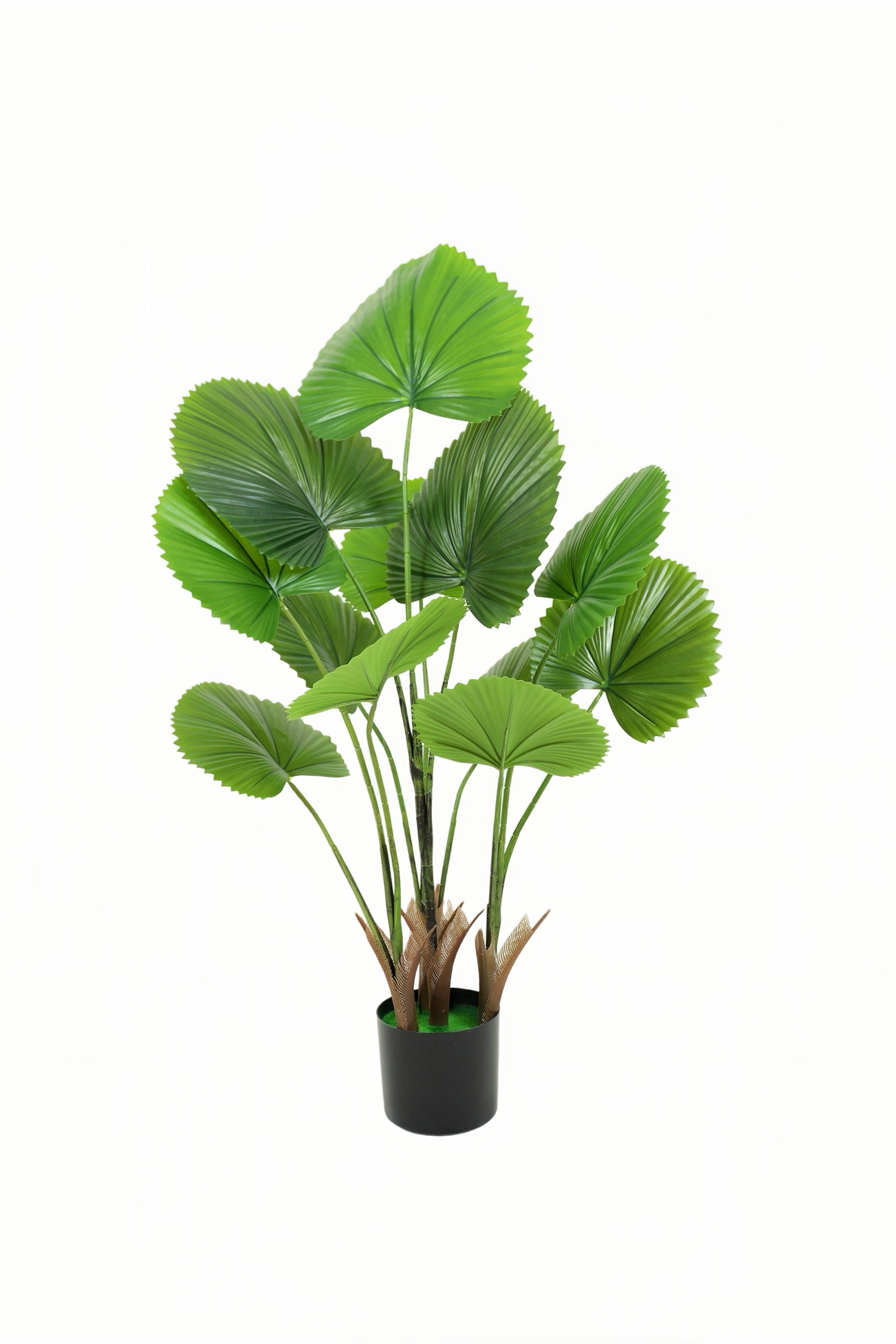 圆叶棕榈大型高仿真绿植壁挂假草 仿真植物迷你塑料花装饰 环保无味仿真花室内装饰品高仿真绿植仿真绿植