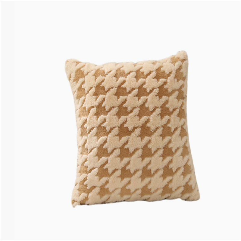 Factory direct sales of throw pillows, light luxury and versatile coreless plush pillowcases, custom-made short plush throw pillows details Picture