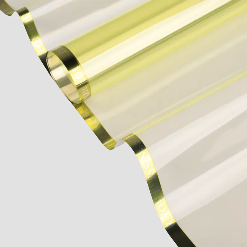 Pengfa Packaging Factory Store's popular colored gold fluorescent flower wrapping paper, English edge jelly film, waterproof transparent cellophane, flower wrapping paper, special flower wrapping paper for flower bouquets and flower shops, Valentine's Day wrapping paper, thickened waterproof detail image 18