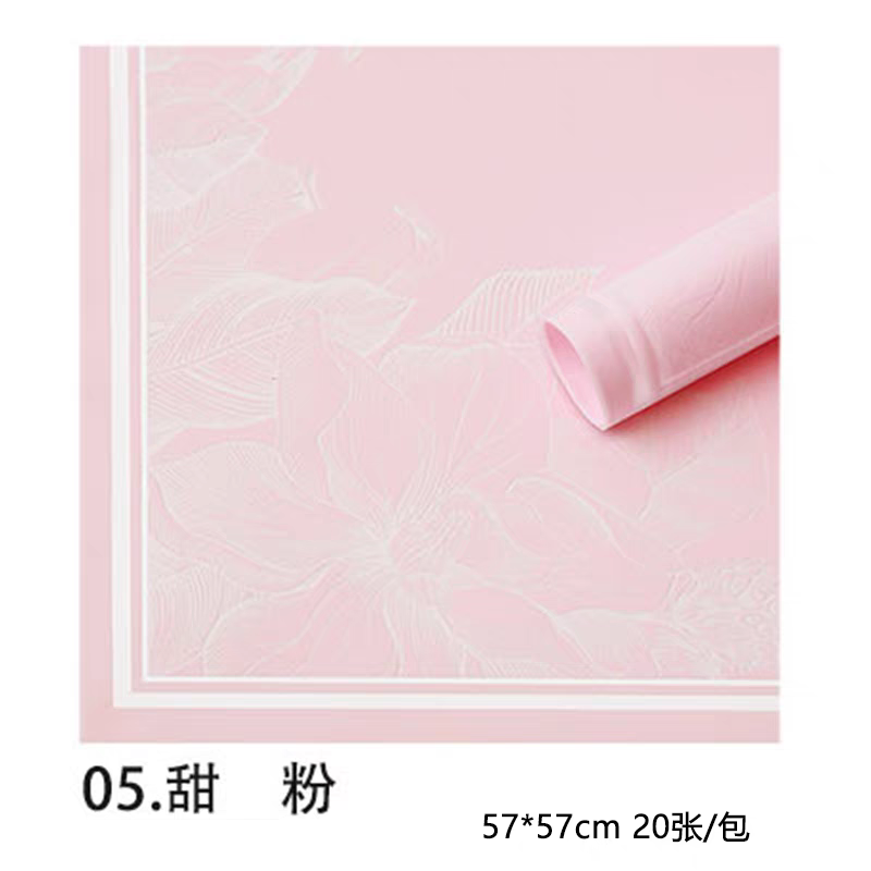 Pengfa Packaging Factory Store Magnolia Jelly Film Waterproof Flower Wrapping Paper, Flower art bouquet Gift Packaging materials Paper, Flower shop Flower art paper, Flower shop Special Flower Wrapping Paper, thickened waterproof Korean paper, Valentine's Day wrapping paper detail image 15