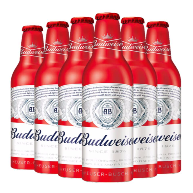 包邮！哈罗每天饮料休闲零食百威啤酒红瓶铝罐355ml