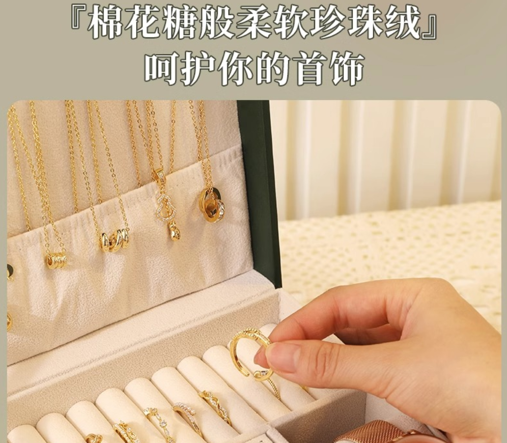 High-end and exquisite stud earrings, watch necklaces, storage box and jewelry box Item Picture