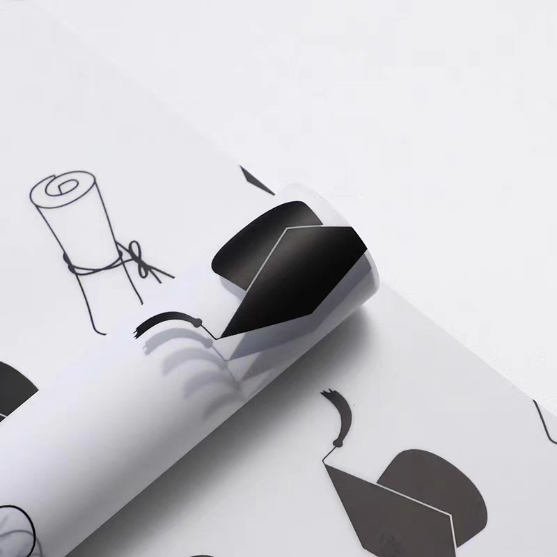 Pengfa Packaging Factory Store Graduation Season Waterproof Bow, book roll, flower wrapping paper, College entrance examination Doctoral cap, sunflower bouquet wrapping paper, Special flower wrapping paper for flower art and flower shops, thickened waterproof Korean plain paper, flower bouquet wrapping paper detail image 12