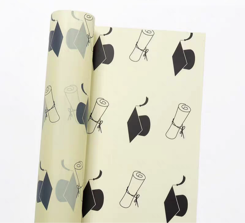Pengfa Packaging Factory Store Graduation Season Waterproof Bow, book roll, flower wrapping paper, College entrance examination Doctoral cap, sunflower bouquet wrapping paper, Special flower wrapping paper for flower art and flower shops, thickened waterproof Korean plain paper, flower bouquet wrapping paper detail image 17