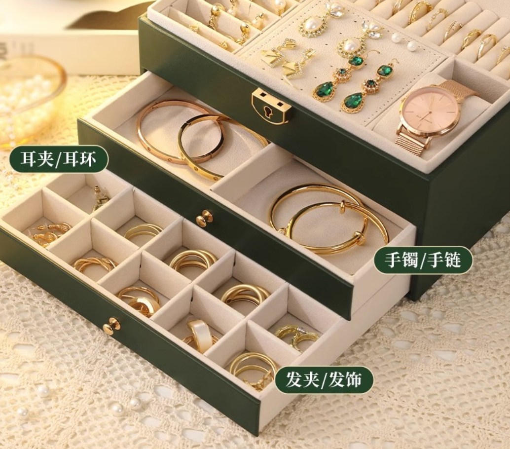 High-end and exquisite stud earrings, watch necklaces, storage box and jewelry box Application Scenario