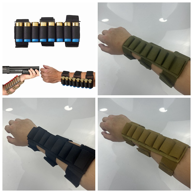 户外多功能狩猎战术托腮包 可拆卸手臂子弹袋 户外运动绑手附件包