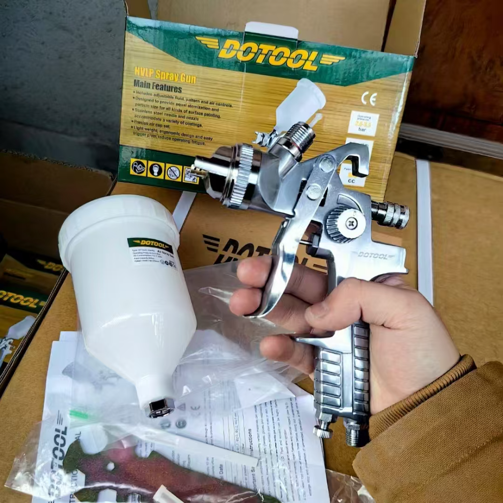 DOTOOL H827-E Pneumatic HVLP spray gun Small Area Paint repair Paint spray gun/leather coat oil/wall painting details Picture