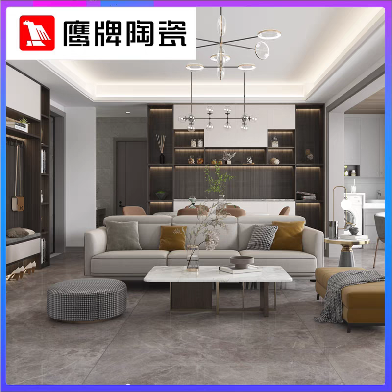 鹰2086牌陶瓷750x1500通体大理石瓷砖客厅地砖现代简约轻奢新中式墙砖